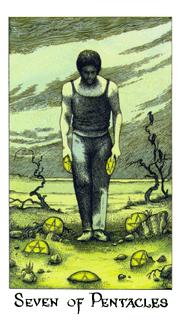  - Cosmic Tarot - Ǯ - Seven Of Pentacles