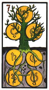  - Esoterico Tarot - Ǯ - Seven Of Pentacles