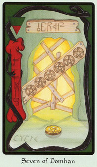  - Faery Wicca Tarot - Ǯ - Seven Of Pentacles