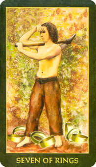 䴫˵ - Folklore Tarot - Ǯ - Seven Of Pentacles