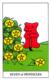 С - Gummy Bear Tarot - Ǯ - Seven Of Pentacles