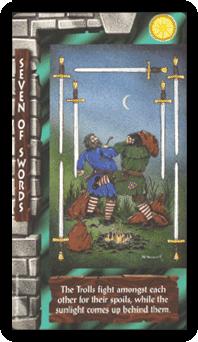 ֮ - Lord of the Rings Tarot -  - Seven Of Swords