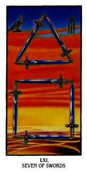  - Ibis Tarot -  - Seven Of Swords