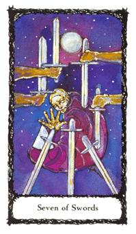 ʥõ - Sacred Rose Tarot -  - Seven Of Swords