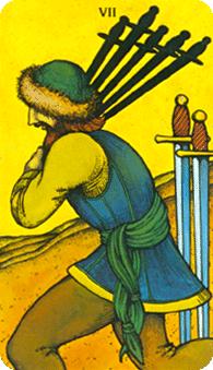 Ħ - Morgan-Greer Tarot -  - Seven Of Swords