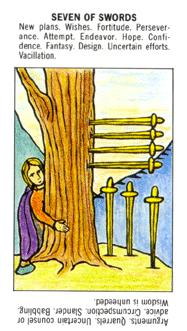 ѧ - Starter Tarot -  - Seven Of Swords