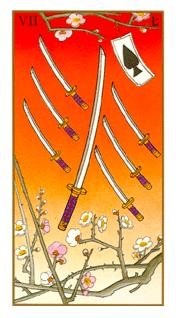  - Ukiyoe Tarot -  - Seven Of Swords