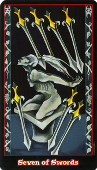 Ѫ - Vampire Tarot -  - Seven Of Swords