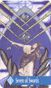 ÷ - Zerner Farber Tarot -  - Seven Of Swords