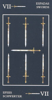 ɫ - Black Tarot -  - Seven Of Swords