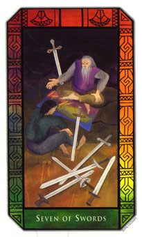 ʷʫ - Kalevala Tarot -  - Seven Of Swords