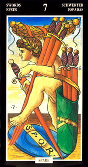  - Illuminate Ancient Tarots -  - Seven Of Swords