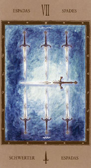 Թ - The Labyrinth Tarots -  - Seven Of Swords