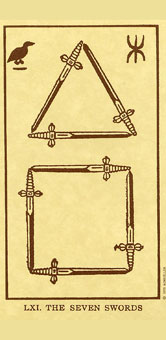 ˣUSG - Egyptian Tarot -  - Seven Of Swords