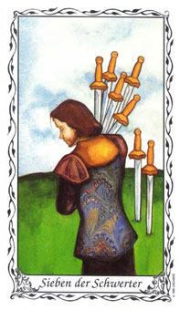 ޵ - Das Hudes Tarot -  - Seven Of Swords