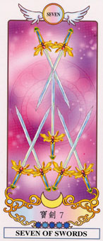 ϣ - Grecian Eudaemon Tarot -  - Seven Of Swords