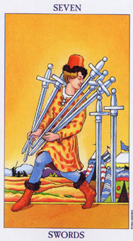 ΰ - Radiant Rider-Waite Tarot -  - Seven Of Swords