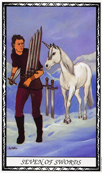  - Unicorn Tarot -  - Seven Of Swords