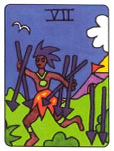  - African Tarot -  - Seven Of Swords