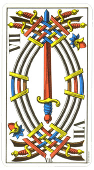 1JJʿ1974 - 1JJ Swiss Tarot 1974 -  - Seven Of Swords