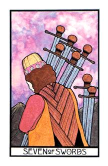 ̫ʱ - Aquarian Tarot -  - Seven Of Swords