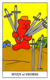 С - Gummy Bear Tarot -  - Seven Of Swords