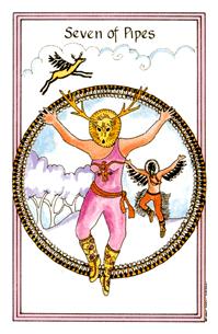 Ůҽ - Medicine Woman Tarot - Ȩ - Seven Of Wands