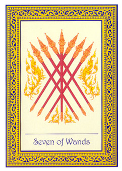 ̩ʼ - Royal Thai Tarot - Ȩ - Seven Of Wands