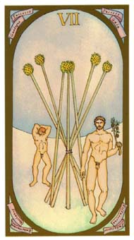 ո - Renaissance Tarot - Ȩ - Seven Of Wands