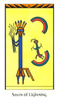 ʥ - Santa Fe Tarot - Ȩ - Seven Of Wands