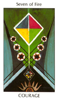  - Tarot of the Spirit - Ȩ - Seven Of Wands