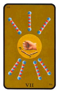 Ů - Tarot of the Witches - Ȩ - Seven Of Wands