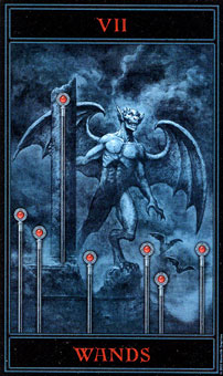  - The Gothic Tarot - Ȩ - Seven Of Wands