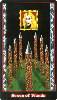 Ѫ - Vampire Tarot - Ȩ - Seven Of Wands