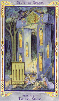 ɪ - Legend Arthurian Tarot - Ȩ - Seven Of Wands