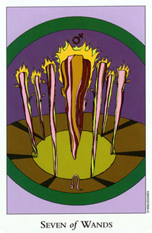  - Tarot Of The Sephiroth - Ȩ - Seven Of Wands