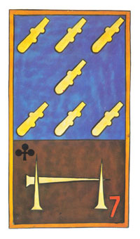 岼˹ - Papus Tarots - Ȩ - Seven Of Wands