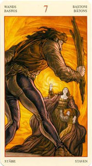 ɯ - Mona Lisa Tarot - Ȩ - Seven Of Wands