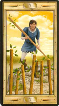 ͼԿΰ - Pictorial Key Tarot - Ȩ - Seven Of Wands