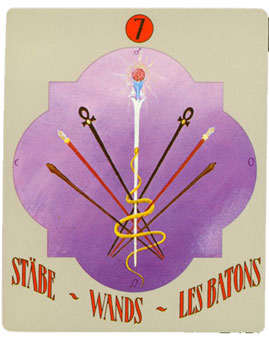  - Deva Tarot - Ȩ - Seven Of Wands