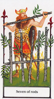 ž - Tarot Of The Old Path - Ȩ - Seven Of Wands