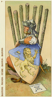 Ŷ - Tarot of Durer - Ȩ - Seven Of Wands