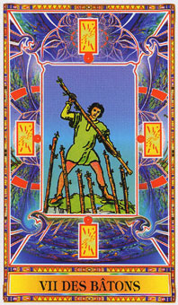 ʯΰ - Diamond Tarot - Ȩ - Seven Of Wands