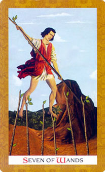 ƽʱ - Golden Tarot - Ȩ - Seven Of Wands