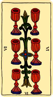  - Marseilles Tarot - ʥ - Six Of Cups