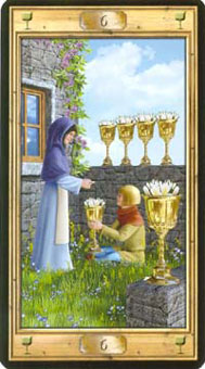 ͼԿΰ - Pictorial Key Tarot - ʥ - Six Of Cups