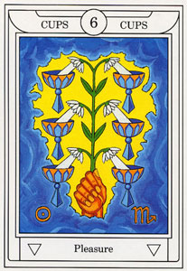 ƽ - Golden Dawn Magical Tarot - ʥ - Six Of Cups