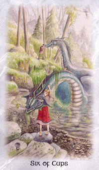  - The Celtic Dragon Tarot - ʥ - Six Of Cups