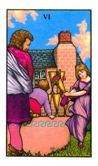 ŵ - Connolly Tarot - ʥ - Six Of Cups