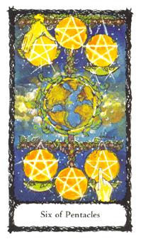 ʥõ - Sacred Rose Tarot - Ǯ - Six Of Pentacles